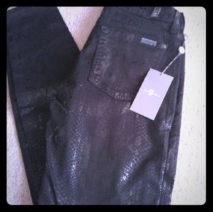 7 for all Mankind Snakeskin Jeans